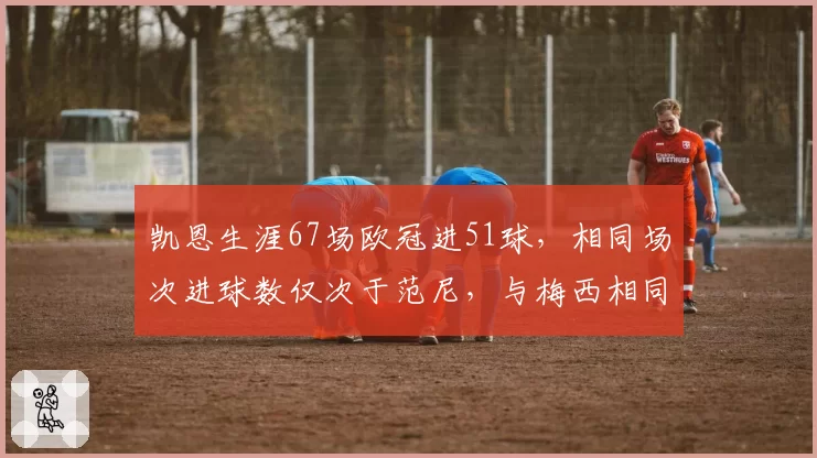 凯恩生涯67场欧冠进51球，相同场次进球数仅次于范尼，与梅西相同